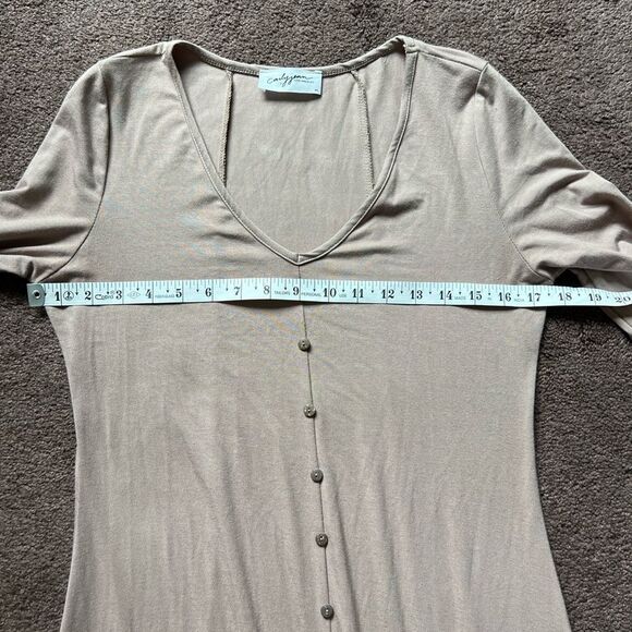 Carly Jean Los Angeles Corey Taupe Maxi Dress - Picture 8 of 11